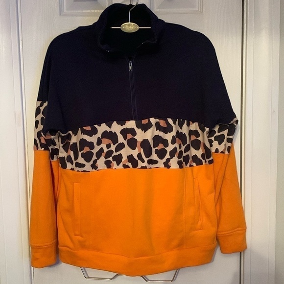 Orange & Blue Sweatshirt/Hoodie Size M - Picture 1 of 8